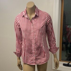 Brooks Brothers Red and White Gingham Button-Down Shirt